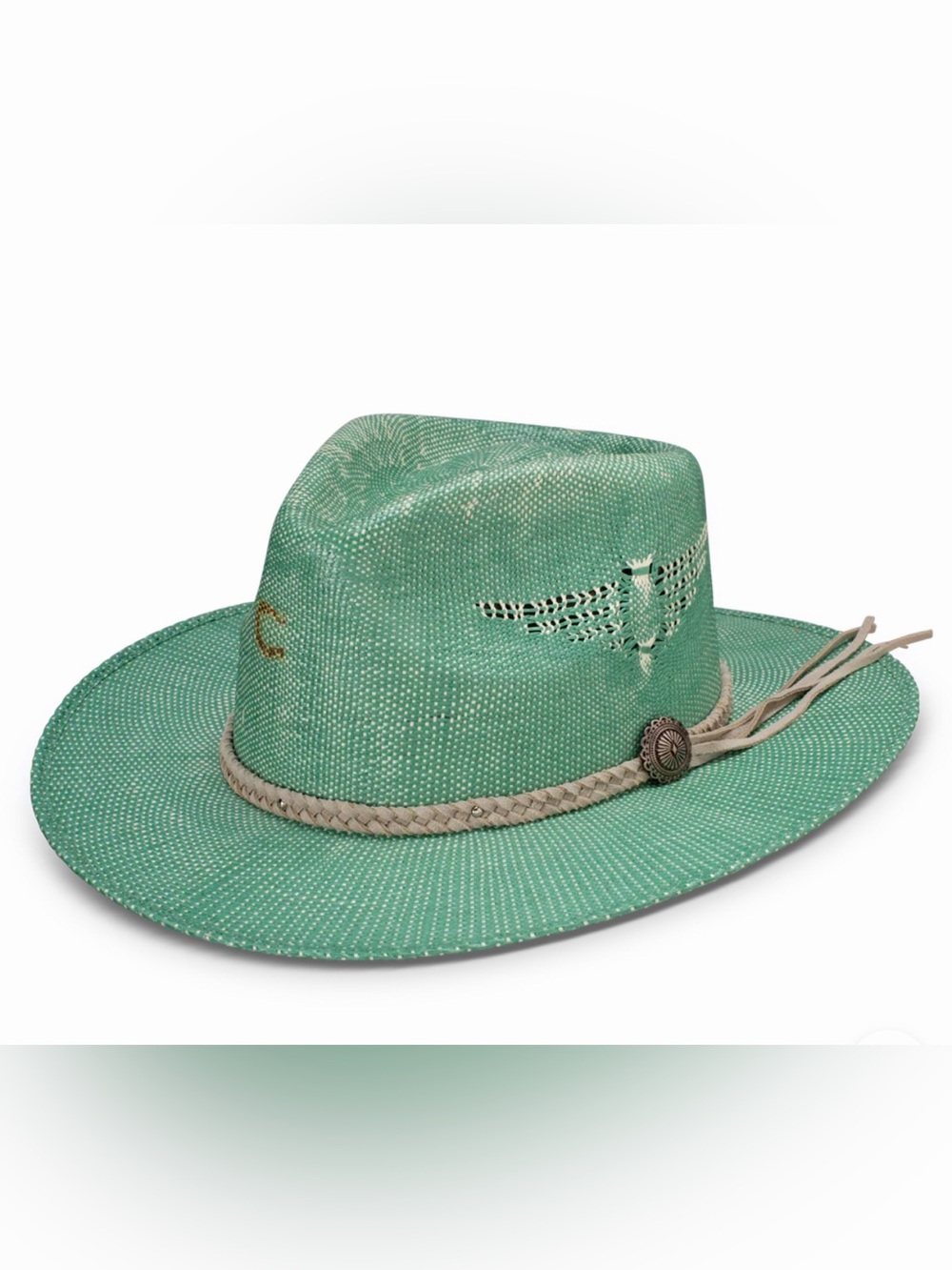 Charlie Horse straw hat green Women’s size Small